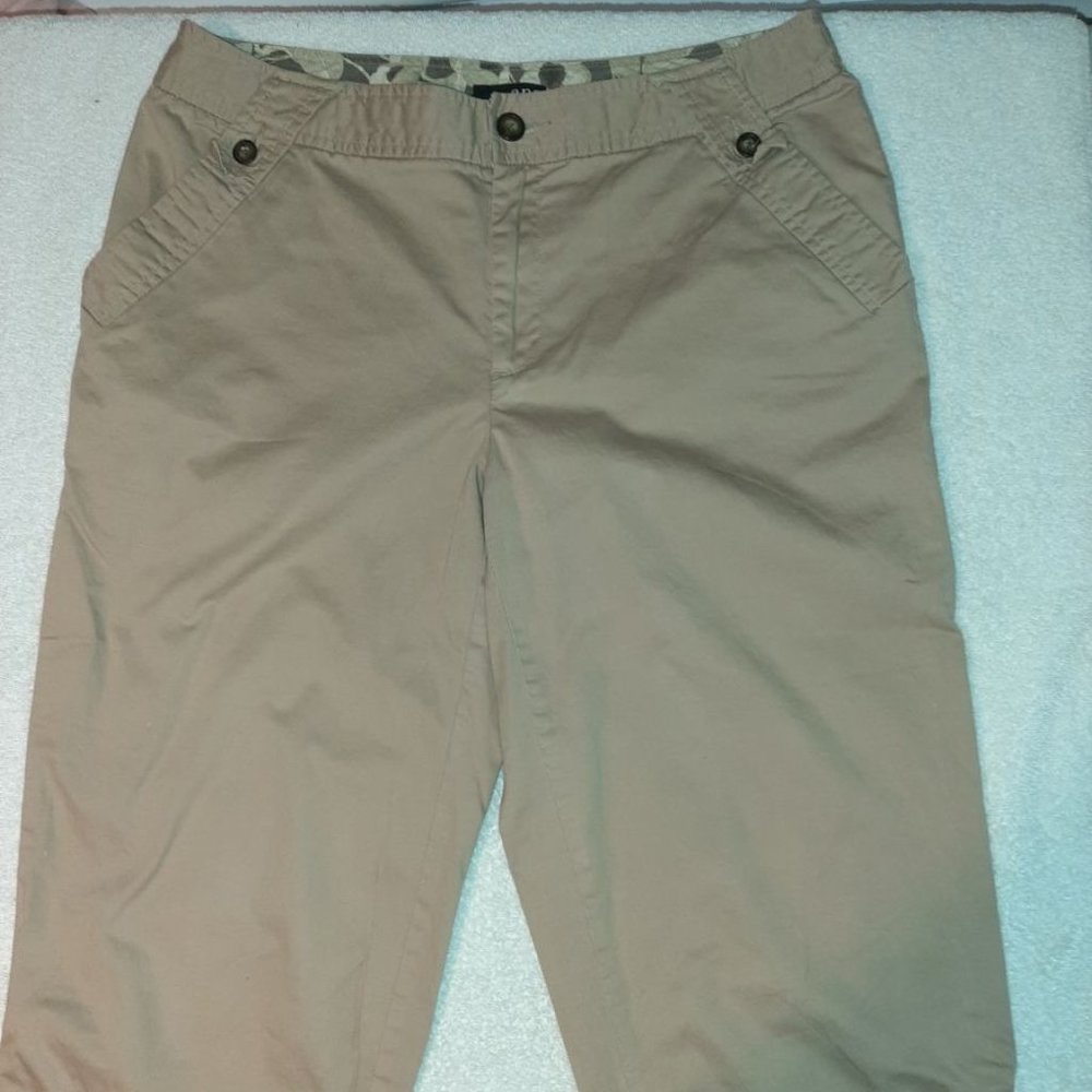 Ladies' cropped Khakis by  a.n.a.   size 12